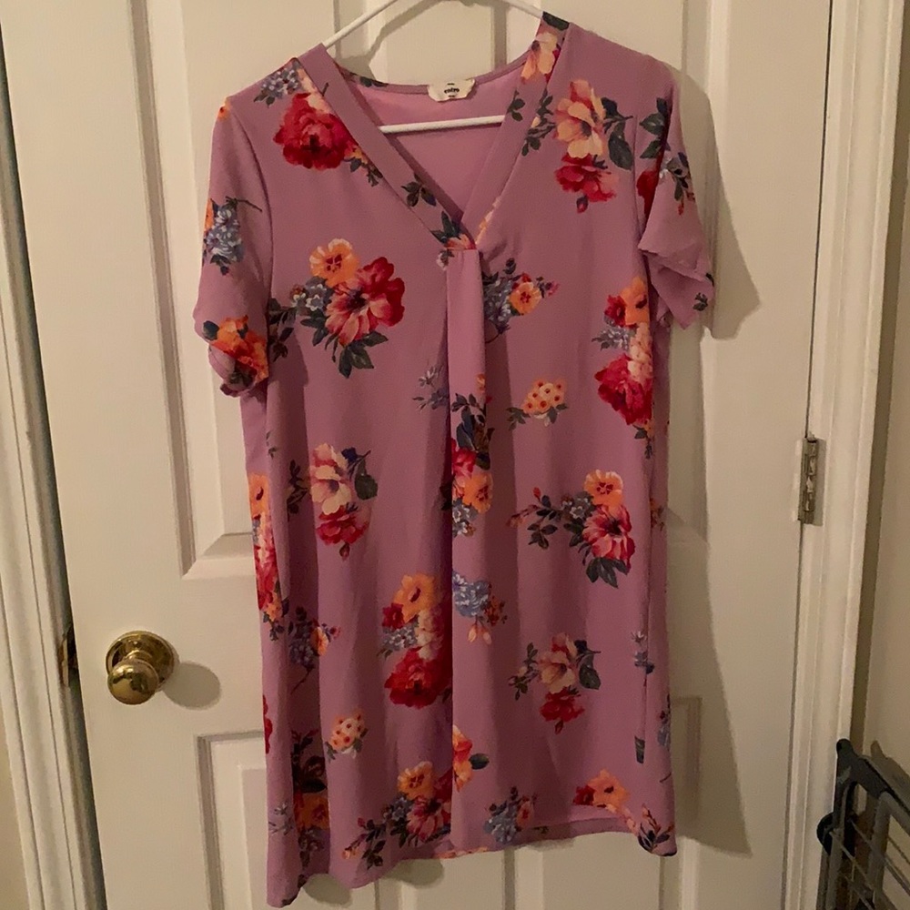 Purple floral dress